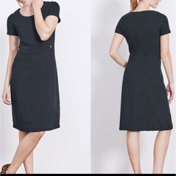 Boden Cordelia Ottoman Nautical‎ Navy Blue Dress 6R - Picture 1 of 9
